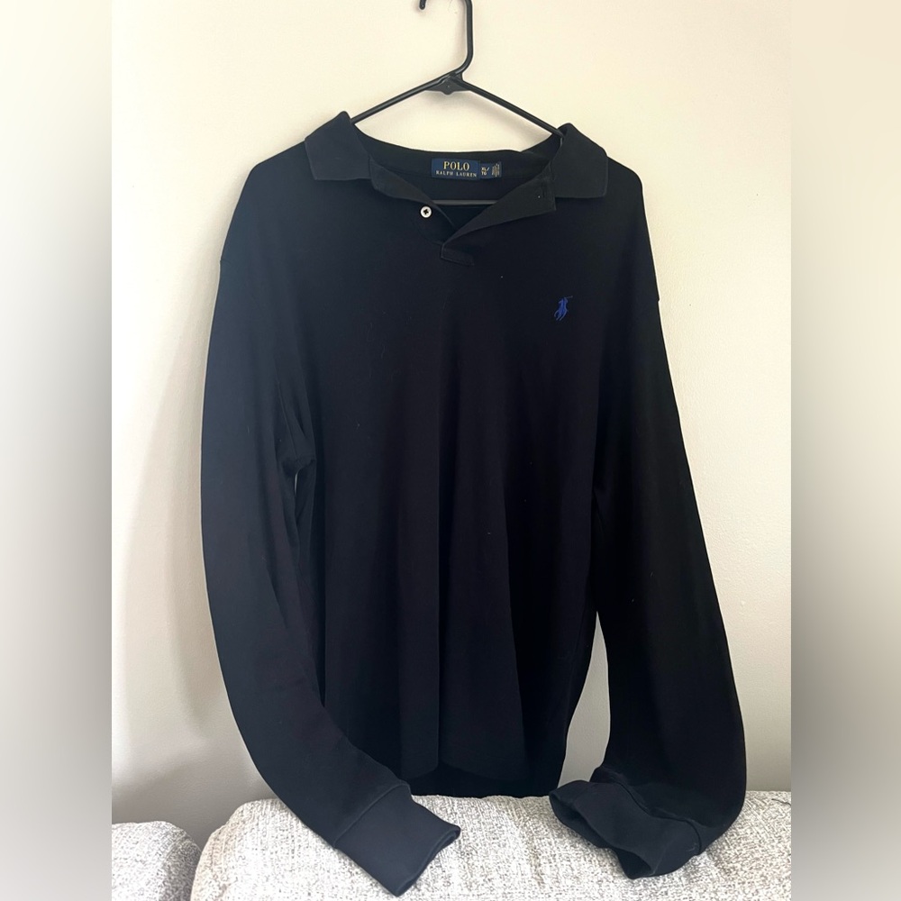 Ralph Lauren Black Polo Shirt Classic Style
